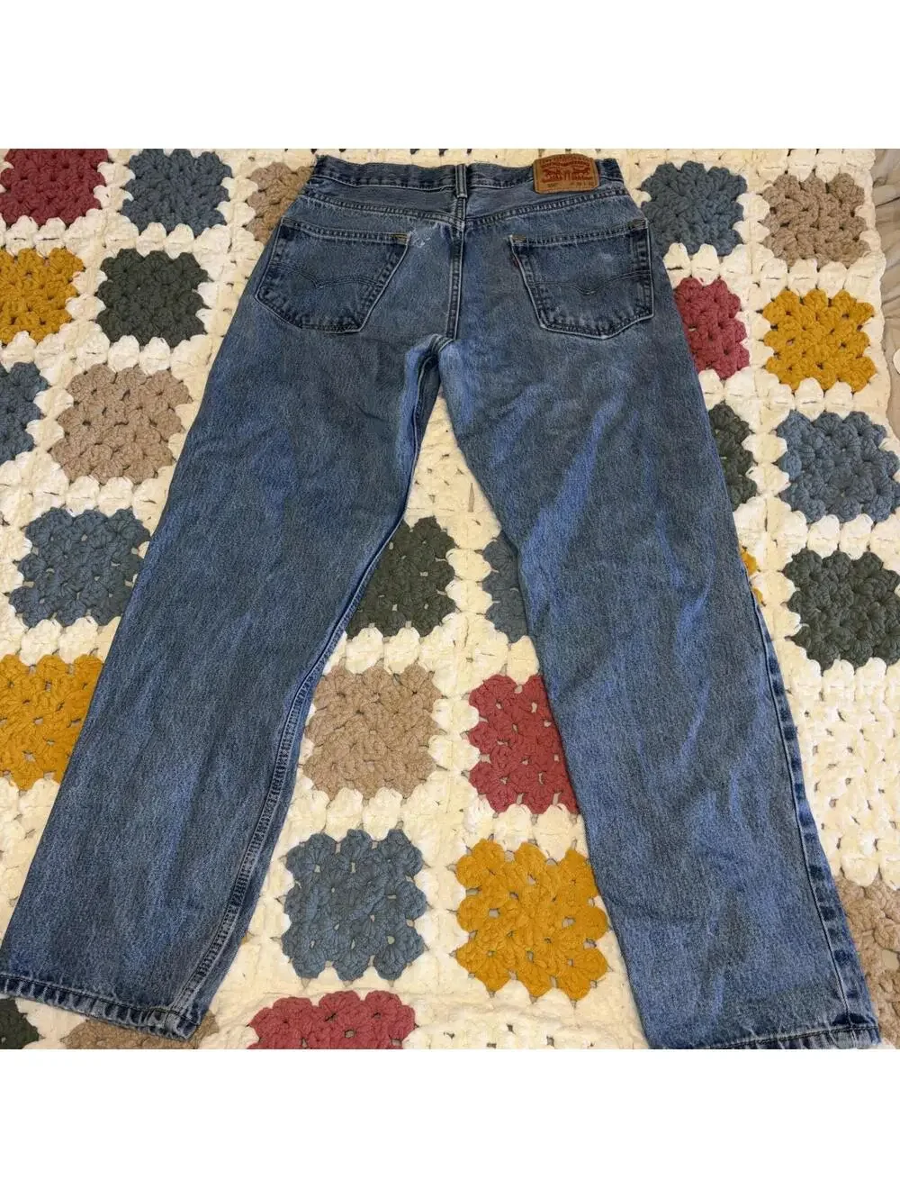 Levi's 550 Loose Fit Mens 32 x 32 Work R Casual Blue Denim Jeans Classic